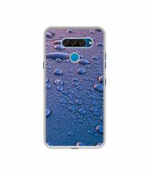 Amazon Brand - Solimo Designer Water Drops UV Printed Soft Back Case Mobile Cover for LG Q60