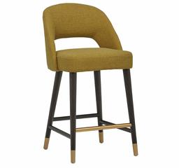 Amazon Brand – Rivet Whit Contemporary Upholstered Counter Height Stool with Gold Accents, 37