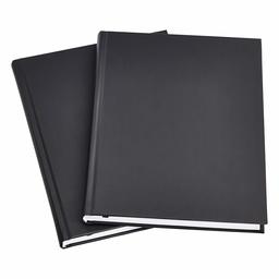 AmazonBasics Professional Journal, 10.5X7.5 inches, Black, 2-Pack