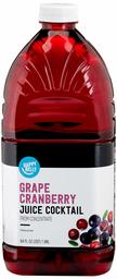 Amazon Brand - Happy Belly Grape Cranberry Juice from Concentrate, 64 Ounce