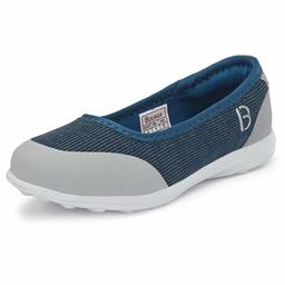 Bourge Women's Micam-18 Teal Blue and Grey Walking Shoes-4 UK (36 EU) (5 US) (Micam-18-04)