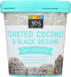 365 Everyday Value, Toasted Coconut & Black Sesame Ice Cream, 16 oz (Frozen)