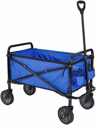 AmazonBasics Collection d'outils de jardin – Chariot de jardin pliable pliable avec housse (renouvelé) bleu