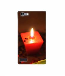 Amazon Brand - Solimo Designer Candle Light 3D Printed Hard Back Case Mobile Cover for Oppo Neo 7