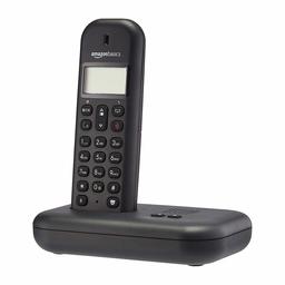 AmazonBasics DECT Thuis Telefoon, met antwoordapparaat, Single Handset, Zwart