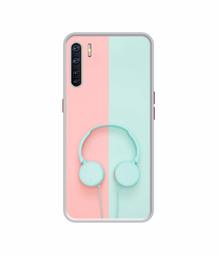 Amazon Brand - Solimo Designer Head Phone UV Printed Soft Back Case Mobile Cover for Oppo A91