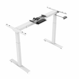 UMI Essentials Height Adjustable Electric Standing Desk Frame Two-Stage Onlywith Touch screen Automatic Memory Smart Keyboard (White)