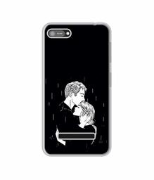 Amazon Brand - Solimo Designer Couples Standing in Rain UV Printed Soft Back Case Mobile Cover for Comio C1