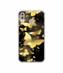 Amazon Brand - Solimo Designer Golden Butterfly Pattern UV Printed Soft Back Case Mobile Cover for Asus Zenfone 5Z ZS620KL