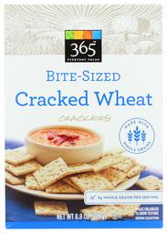 365 Everyday Value, Cracked Wheat Crackers, Bite-Sized, 8.8 oz