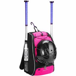 AmazonBasics - Mochila juvenil para equipamento de basebol, rosa