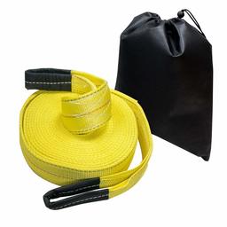 AmazonBasics 30-Inch x 30-Feet Tow Strap, 30,000lb Break Strength - Heavy Duty Draw String Included, Yellow, 1-Pack