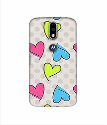 Amazon Brand - Solimo Designer Multicolor Heart 3D Printed Hard Back Case Mobile Cover for Motorola Moto G4 Plus (with Logo Cut)