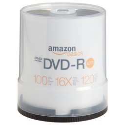 AmazonBasics 4,7 GB 16x DVD-R, 100-spindel