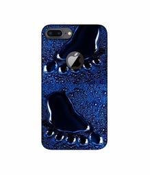 Amazon Brand - Solimo Designer Foot Impression 3D Printed Hard Back Case Mobile Cover for Apple iPhone 8 Plus (with Logo Cut)