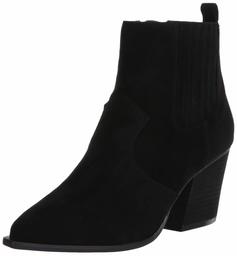 The Drop Sia Botines Puntiagudos Estilo Vaquero para Mujer, Negro, 11 (US) 28 (MX)