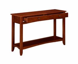 Amazon Brand – Ravenna Home Dora Classic Shelf Storage Wood Console EntryTable, 47.5