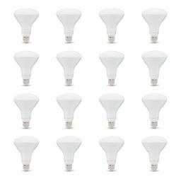 AmazonBasics 65W Equivalent, Daylight, Dimmable, 10,000 Hour Lifetime, BR30 LED Light Bulb | 16-Pack