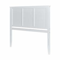 Amazon Brand – Ravenna Home Solid Pine Flat-Topped Headboard - Queen, 65 Inch, White