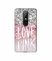 Amazon Brand - Solimo Designer Love Pink 3D Printed Hard Back Case Mobile Cover for Nokia 6.1 Plus