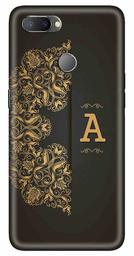 Amazon Brand - Solimo Designer Black Pattern Alphabet-A 3D Printed Hard Back Case Mobile Cover for Realme U1