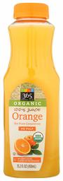 365 Everyday Value, Organic 100% Orange Juice, No Pulp (Not From Concentrate), 15.2 Fl Oz