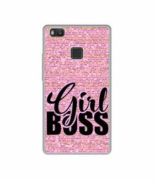 Amazon Brand - Solimo Designer Girl Boss On Pink Sparkle UV Printed Soft Back Case Mobile Cover for Huawei Honor 8 Smart