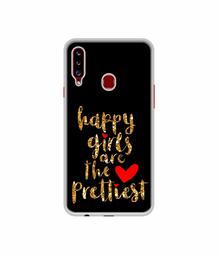 Amazon Brand - Solimo Designer Happy Girls are The Prettiest UV Printed Soft Back Case Mobile Cover for Samsung Galaxy A20s