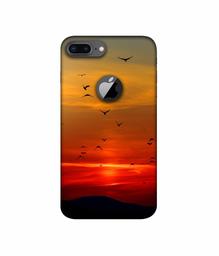 Amazon Brand - Solimo Designer Group Birds 3D Printed Hard Back Case Mobile Cover for Apple iPhone 8 Plus (with Logo Cut)