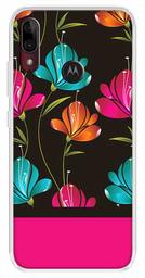 Amazon Brand - Solimo Designer Multicolor Floral Design Printed Soft Back Case Mobile Cover for Motorola Moto E6s / Motorola Moto E6 Plus