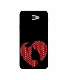 Amazon Brand - Solimo Designer Heart Shape Lady with Glitter 3D Printed Hard Back Case Mobile Cover for Samsung Galaxy J5 Prime