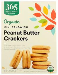 365 Everyday Value, Organic Mini Peanut Butter Sandwich Crackers, 7.5 oz