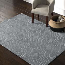 Amazon Brand – Rivet Modern Wave Cosmopolitan Area Rug, 5 x 7 Foot, Moss