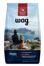 Amazon Brand - Wag Dry Dog Food Beef and Lentil Recipe with Wild Boar (5 lb. Bag) Trial