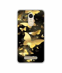 Amazon Brand - Solimo Designer Golden Butterfly Pattern UV Printed Soft Back Case Mobile Cover for Mi Redmi Note 3