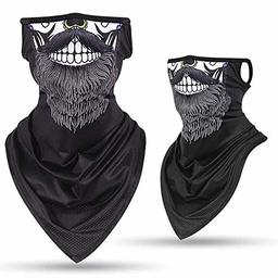 Ear Loops Balaclava, Hissox Womens Mens Comfort Bandana Face Scarf Bandana Mask Neck Gaiters Outdoors Summer Breathable Half Face Riding Dust Mask Sun Dust 1 Pcs Sexy Beard