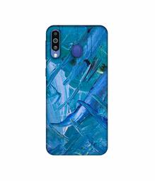 Amazon Brand - Solimo Designer Blue Paint 3D Printed Hard Back Case Mobile Cover for Samsung Galaxy M21