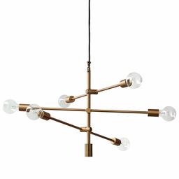 Amazon Brand – Rivet Mid-Century Modern 6-Light Ceiling Pendant Chandelier Fixture, 29.3