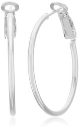 Amazon CollectionSterling Silver Lightweight Paddle Back 20mm Hoop Earrings, (1.2 inches diameter)