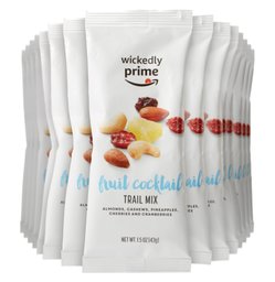 Wickedly Prime Trail Mix, Fruit Cocktail, Snack Pack, 1.5 Ounce (Pack of 15)