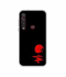 Amazon Brand - Solimo Designer Red Moon UV Printed Soft Back Case Mobile Cover for Motorola Moto G8 Plus