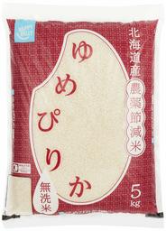 【精米】[Amazonブランド]Happy Belly 北海道産 無洗米 農薬節減米 ゆめぴりか 5kg 令和元年産