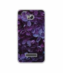 Amazon Brand - Solimo Designer Purple Flowers UV Printed Soft Back Case Mobile Cover for Micromax Canvas Spark 3 Q385