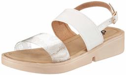 Flavia Women's White Fashion Sandals-6 UK (38 EU) (7 US) (FL157A/WHT)