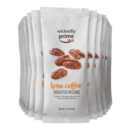 Wickedly Prime Roasted Pecans, Kona Coffee, Snack Pack, 1.5 Ounce (Pack of 15)