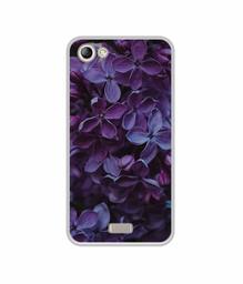 Amazon Brand - Solimo Designer Purple Flowers UV Printed Soft Back Case Mobile Cover for Lyf Water 11