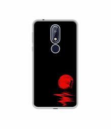 Amazon Brand - Solimo Designer Red Moon UV Printed Soft Back Case Mobile Cover for Nokia 7.1