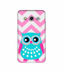 Amazon Brand - Solimo Designer Sky Blue Owl 3D Printed Hard Back Case Mobile Cover for Samsung Galaxy Core 2 G355H