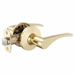 AmazonBasics Victorial Door Lever - Passage - Polished Brass