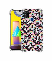 Amazon Brand - Solimo Designer Unicorn Texture UV Printed Soft Back Case Mobile Cover for Samsung Galaxy M31